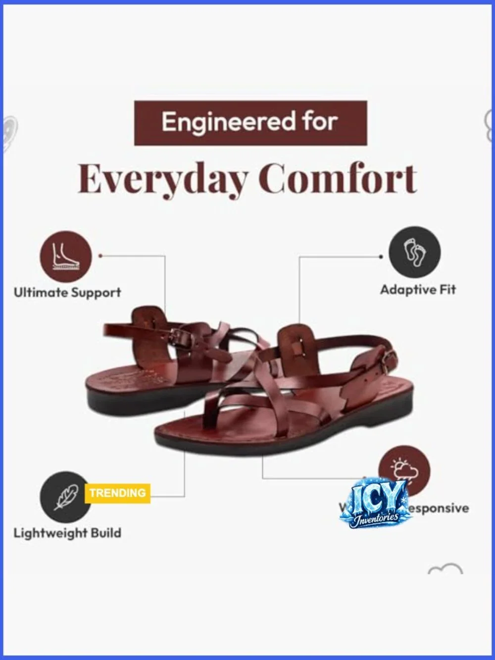 Men's Fisherman Sandals Handmade in Jerusalem Leather Slides Unisex